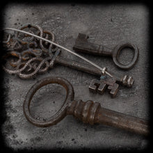 Load image into Gallery viewer, Ornate Key with Citrine
